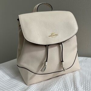 Coach Elle Backpack Style F72645 Chalk Color NWOT